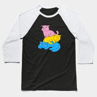 Pansexuality Flag Cats Pan Pride Color Baseball T-Shirt